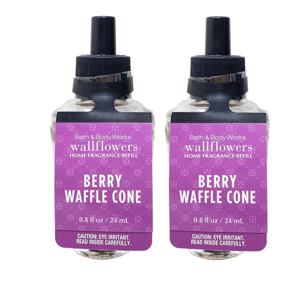 Bath and Body Works BERRY WAFFLE CONE Wallflower Home Fragrance Refill X2